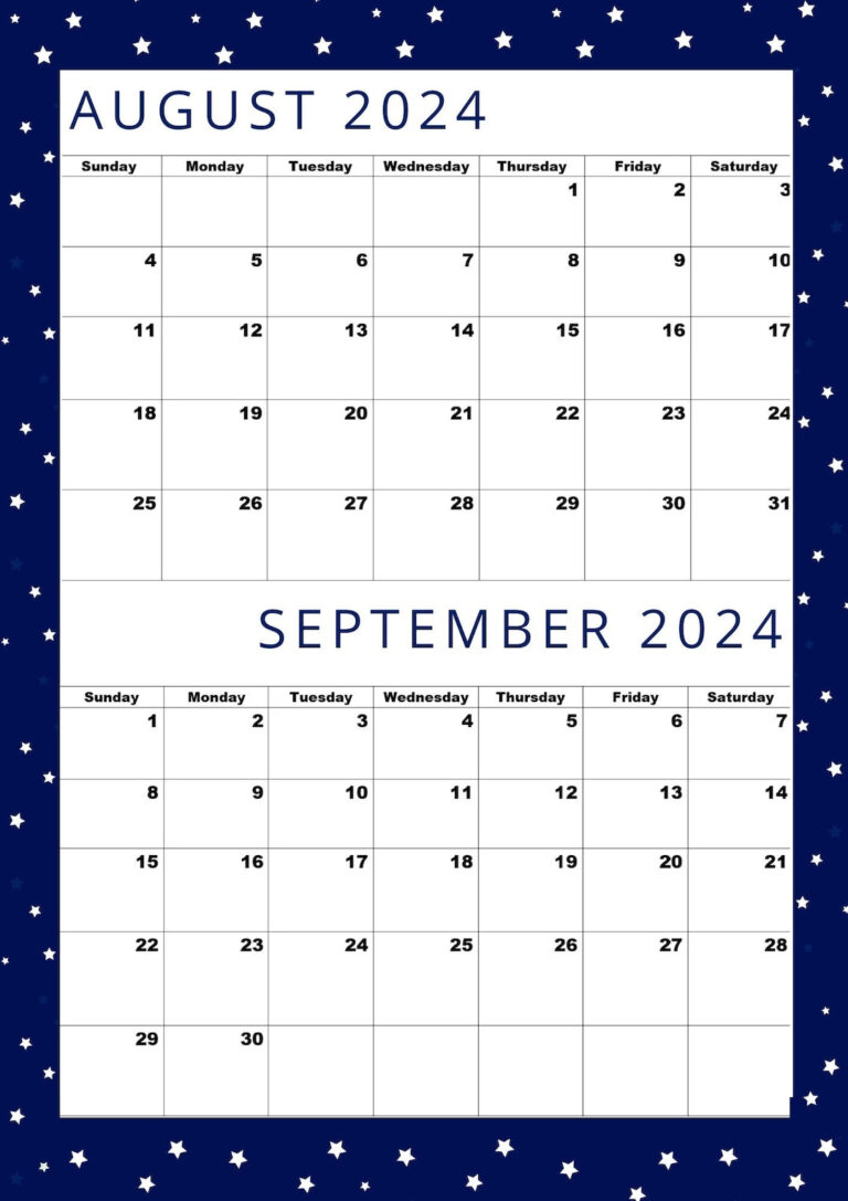 August 2024 Kalender,September 2024 Kalender,August 2024 Sep 2024,Größe  A4,Digital,Pdf,Einseitiger Zwei-Monats-Kalender,Aug 2024 Sep 2024 - Etsy.de | August September 2024 Printable Calendar