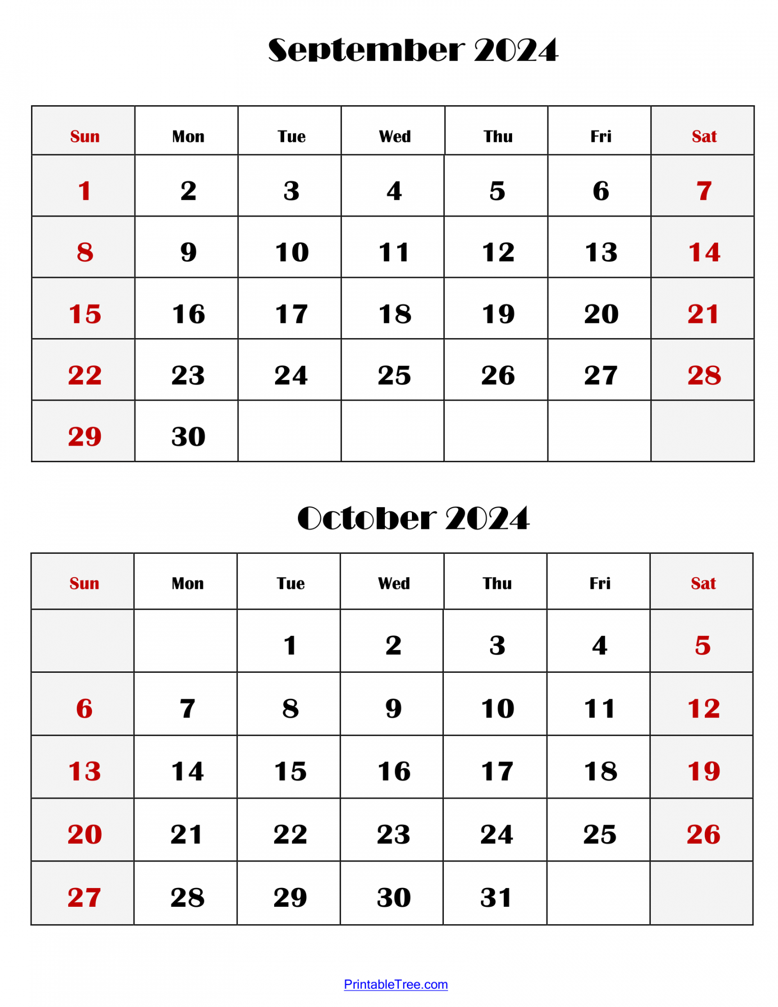 Calendar September October 2024 | 2024 September October Calendar