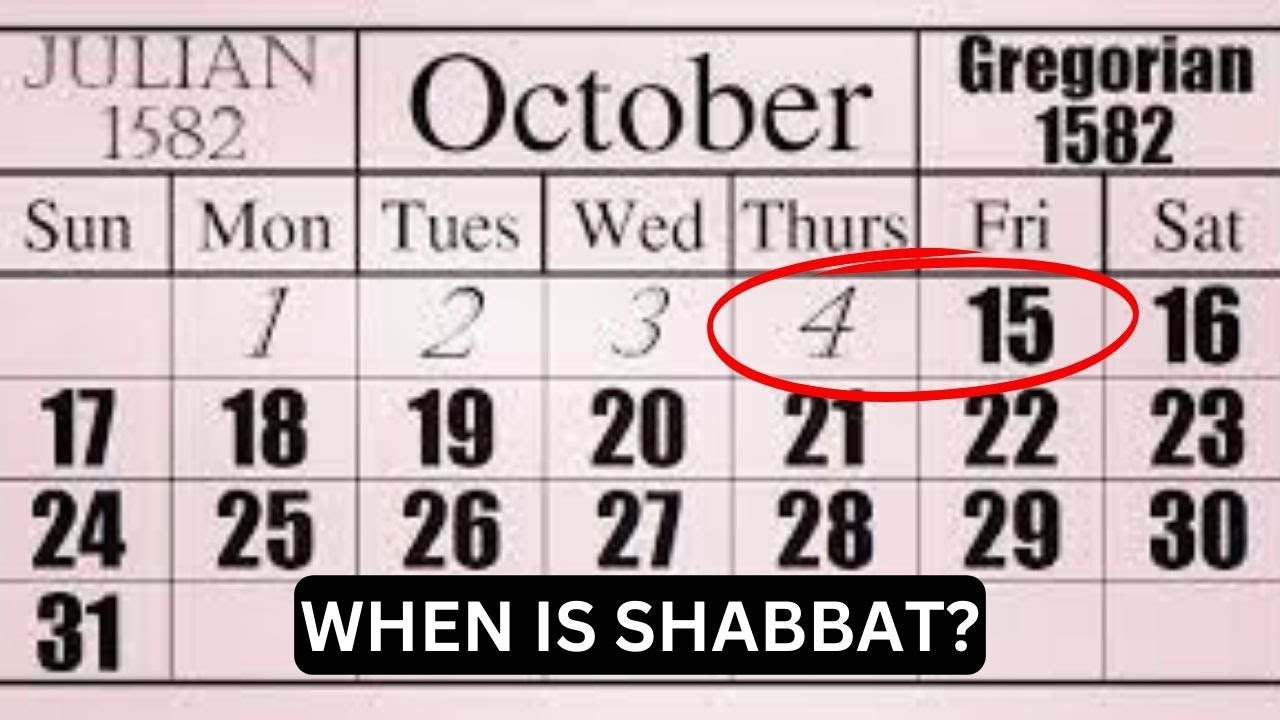 Did The Gregorian Calendar Change The Sabbath? | September 1752 October 1582 Calendar