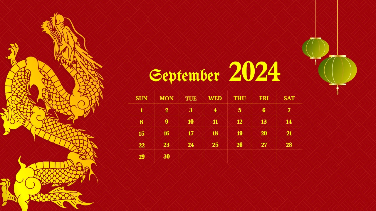 Free Chinese Lunar New Year 2024 Calendar Template | Chinese Calendar September 2024