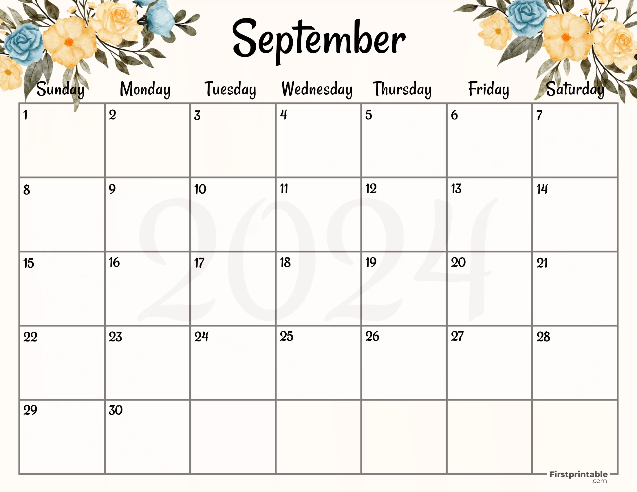 Free Printable &amp;amp; Fillable September Calendar 2024 | Calendar 2024 September