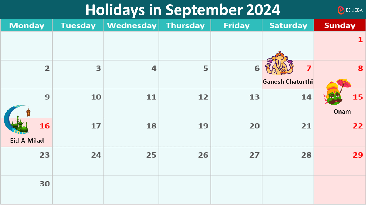 List Of Holidays In September 2024 (India) | Educba | September 2024 Holiday Calendar