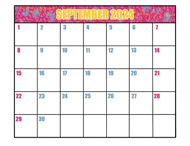 Printable September 2024 Calendar - Etsy Uk | September Waterproof Calendar 2024