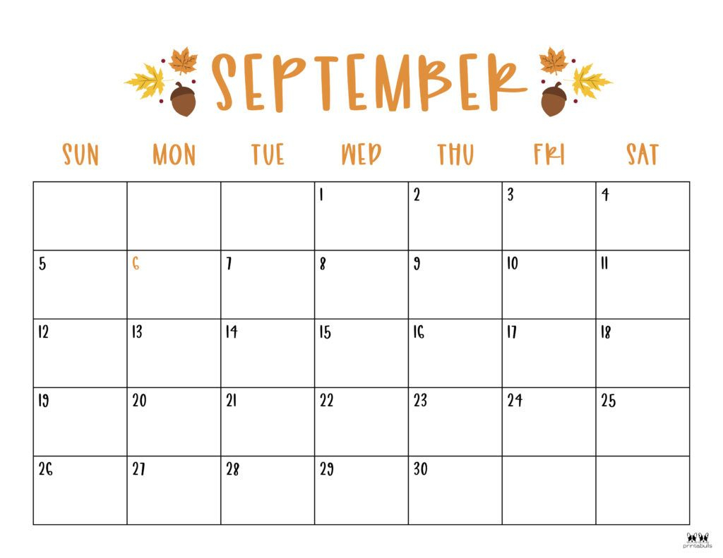 September 2021 Calendars - 15 Free Printables | Printabulls | September Holiday Calendar 2024