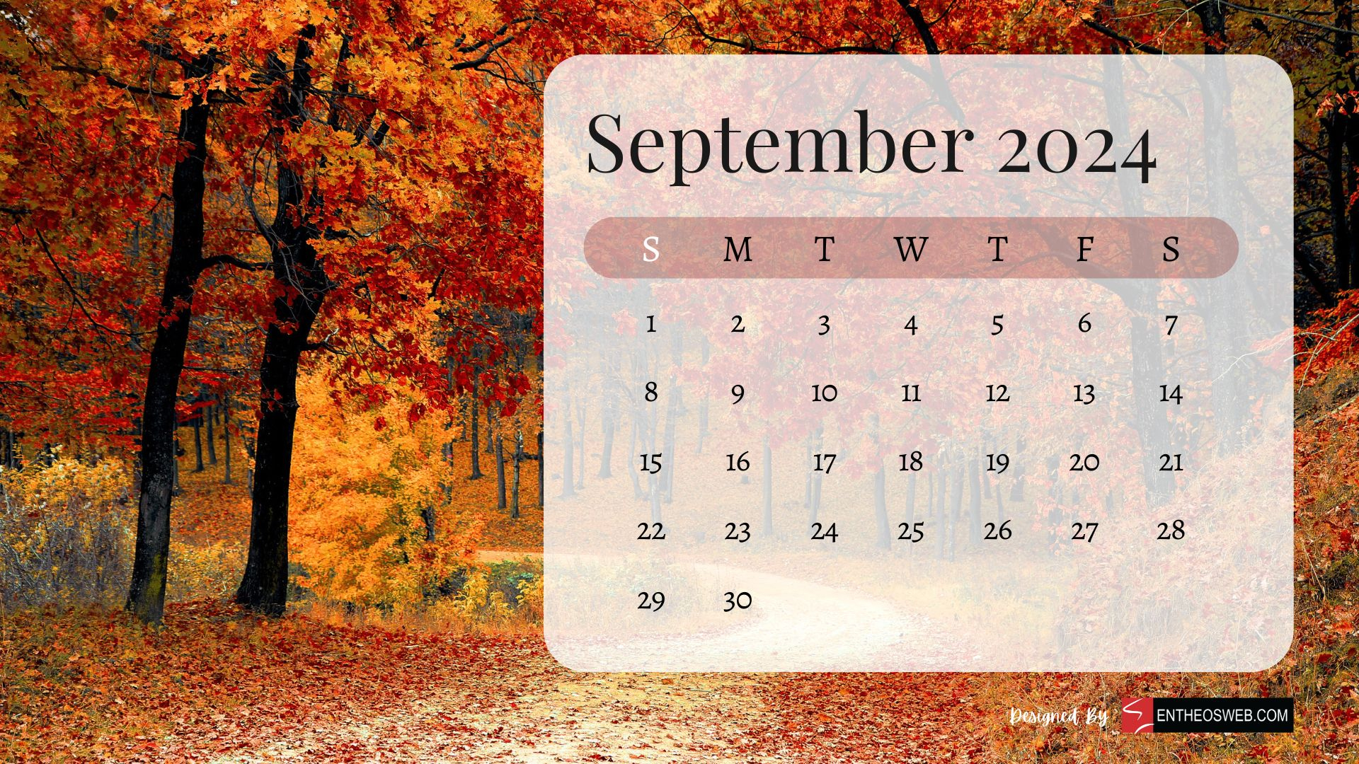 September 2024 Calendar Desktop Wallpaper Backgrounds | Entheosweb | September 2024 Calendar Background