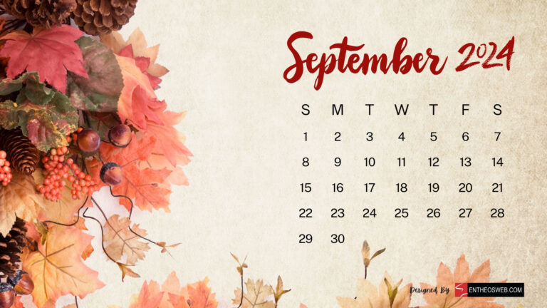 September 2024 Calendar Desktop Wallpaper Backgrounds | Entheosweb | September 2024 Calendar Background