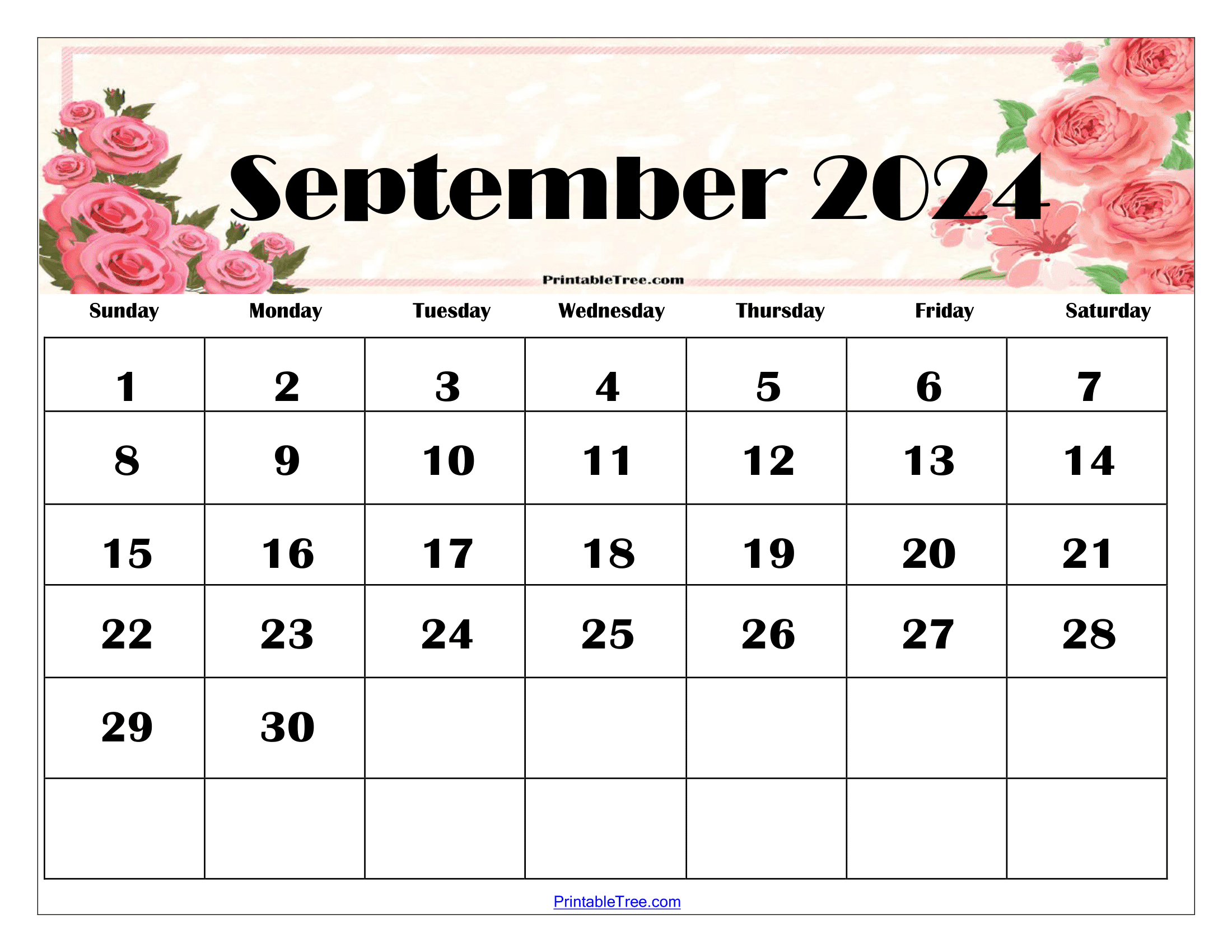 September 2024 Calendar Printable Pdf With Holidays | September 2024 Calendar Theme Ideas