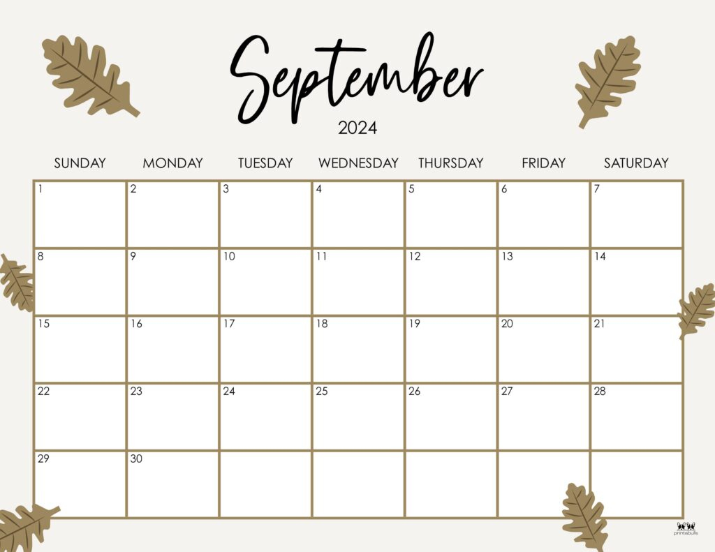 September 2024 Calendars - 50 Free Printables | Printabulls | 2024 Calendar Printable September