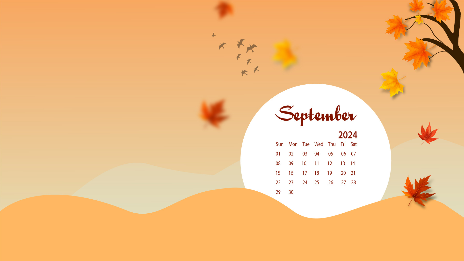 September 2024 Desktop Wallpaper Calendar - Calendarlabs | September 2024 Calendar Desktop Wallpaper