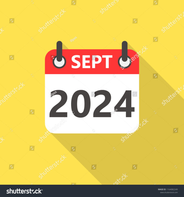 September 2024 Year Calendar Flat Style Stock Vector (Royalty Free | September 2024 Calendar Clip Art