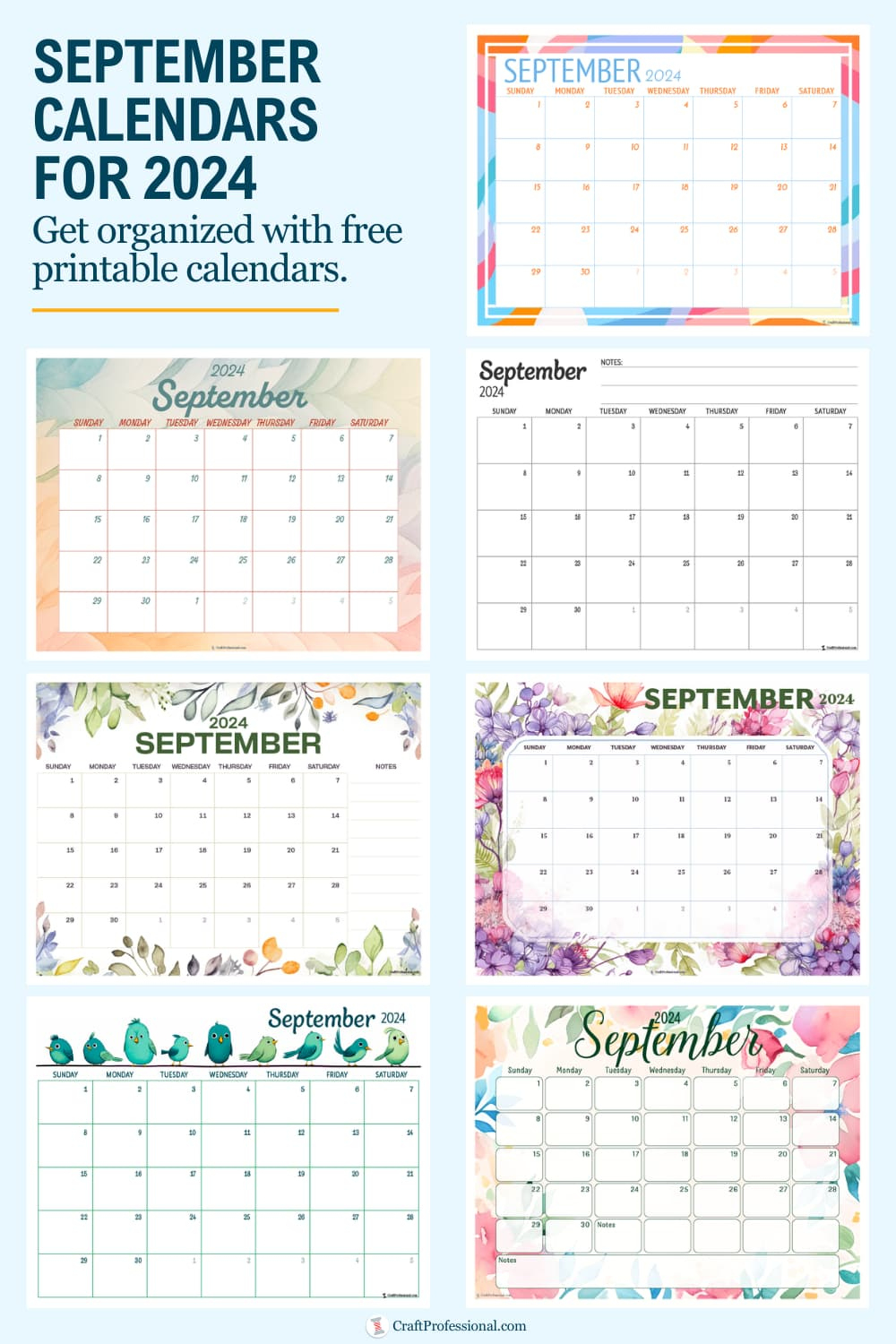 September Calendars - Get Organized With Free Printables For 2024 | September 2024 Calendar Weather