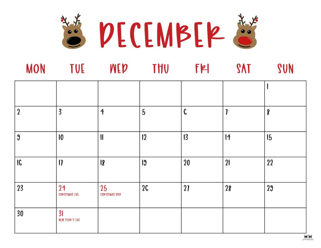 December 2024 Calendars - 50 Free Printables | Printabulls | October November December 2024 Calendar Printable Free