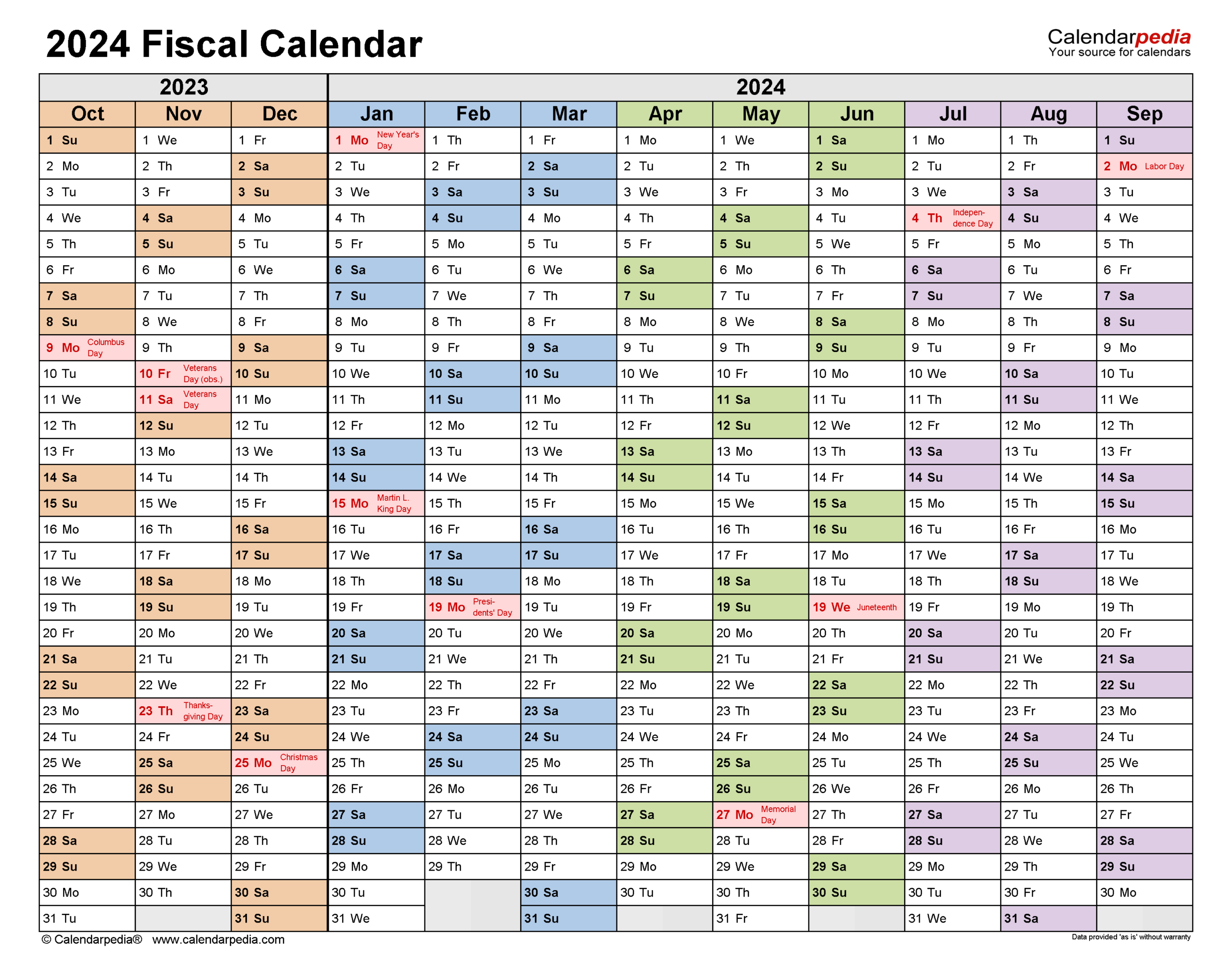 Fiscal Calendars 2024 - Free Printable Pdf Templates | Earnings Calendar October 2024