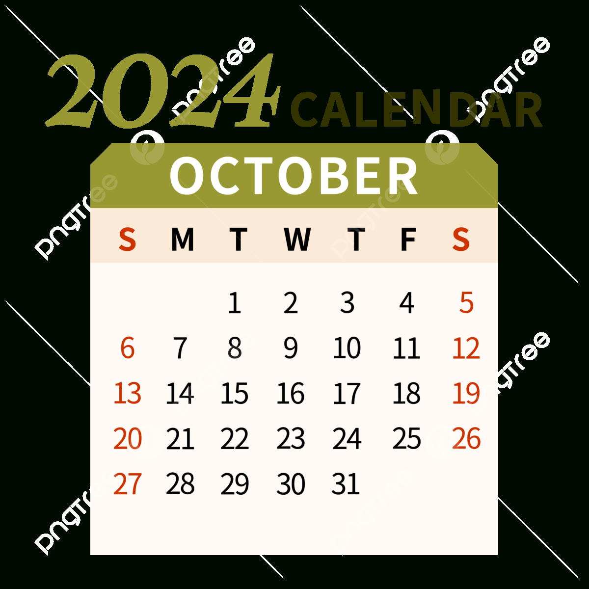 October 2024 Calendar Simple Green, Two Thousand And Twenty Four | October 2 2024 Calendar