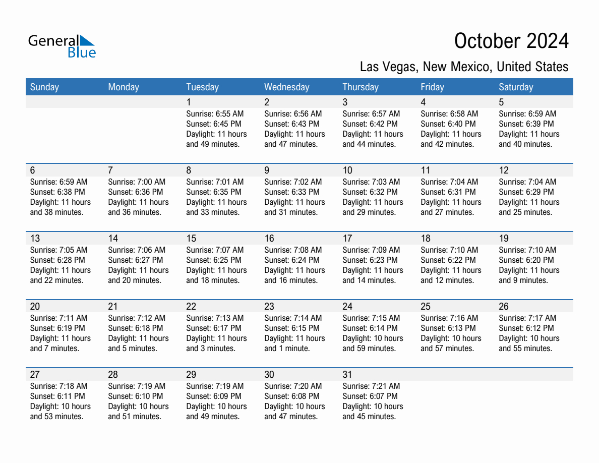 October 2024 Sunrise And Sunset Calendar For Las Vegas (Pdf, Excel | Las Vegas Calendar October 2024