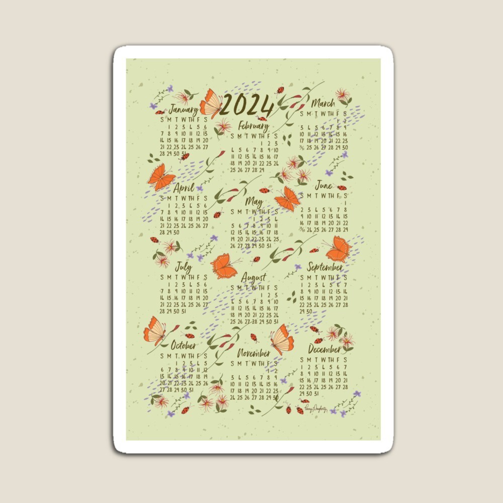 2024 Garden Friends Green Wall Calendar&amp;quot; Poster For Sale | 20246 November Calendar Printable