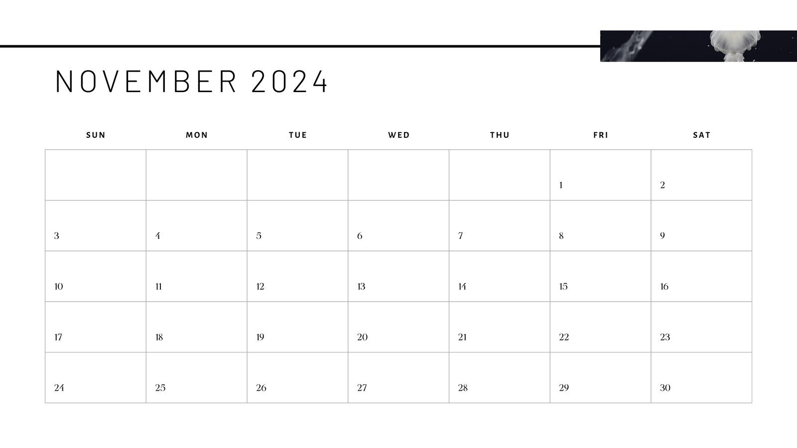 Free And Printable November 2024 Calendar Templates | Canva | Printable November 2024 Calendar Decorative Canva