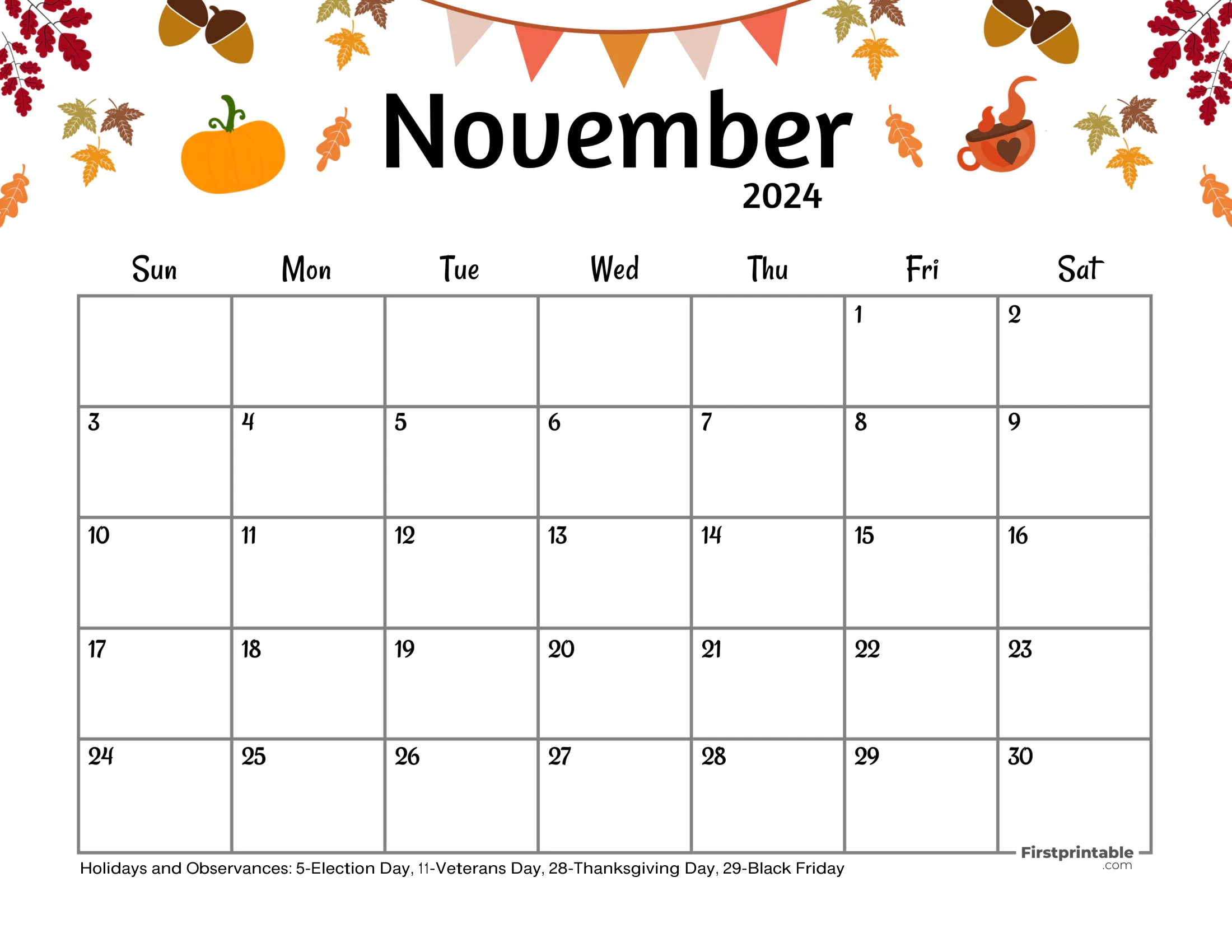 Free Printable &amp;amp; Fillable November Calendar 2024 | Calendar Matching Activity November 2024 Printable