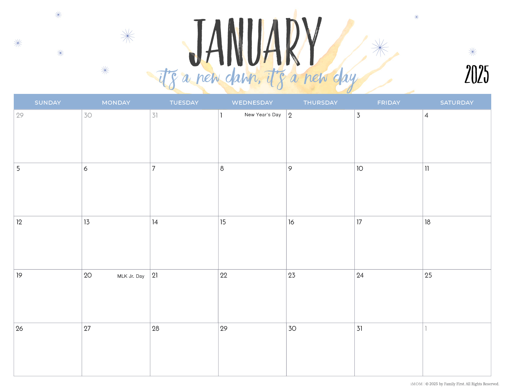 2025 Printable Calendars For Moms - Imom | December 2024 Calendar Printable Imom