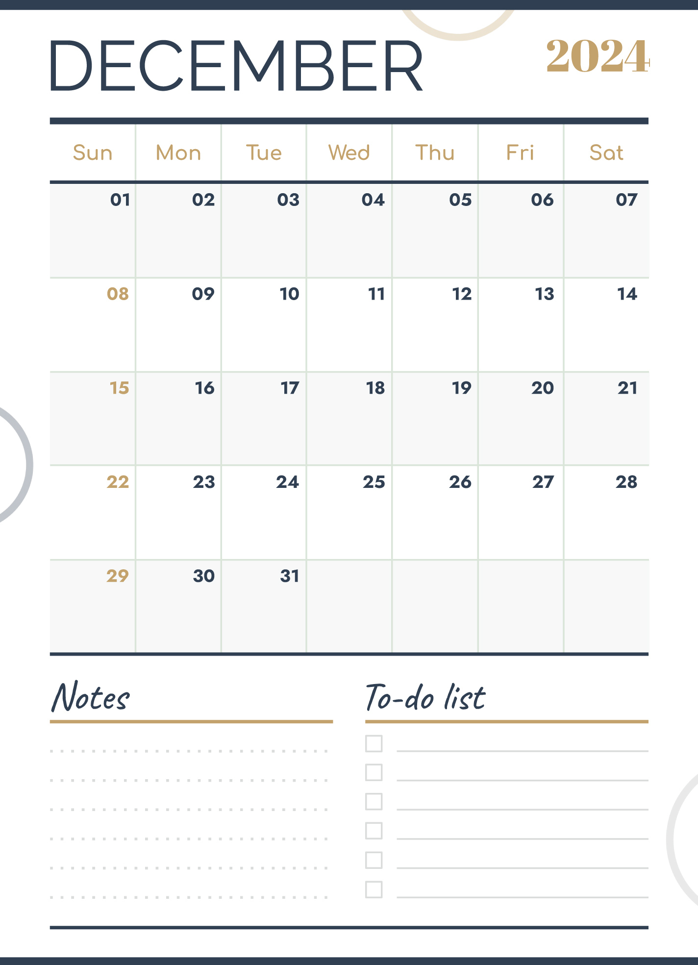 December 2024 Calendar Free Google Docs Template - Gdoc.io | Google Calendar December 2024 Printable