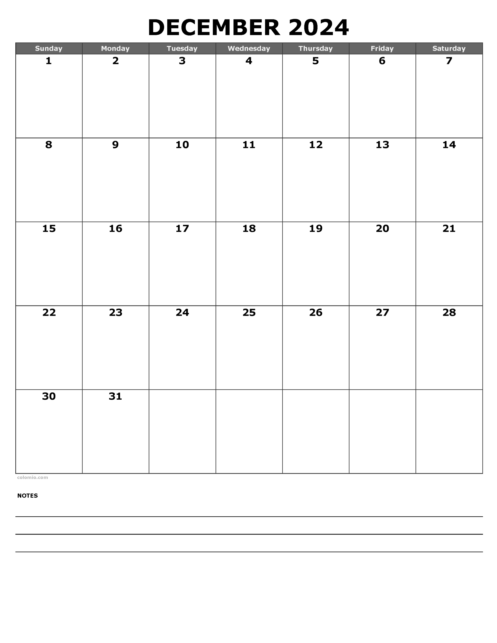 December 2024 Calendar | Free Printable Pdf, Xls And Png | 2024 December Calendar For Printable Calendar