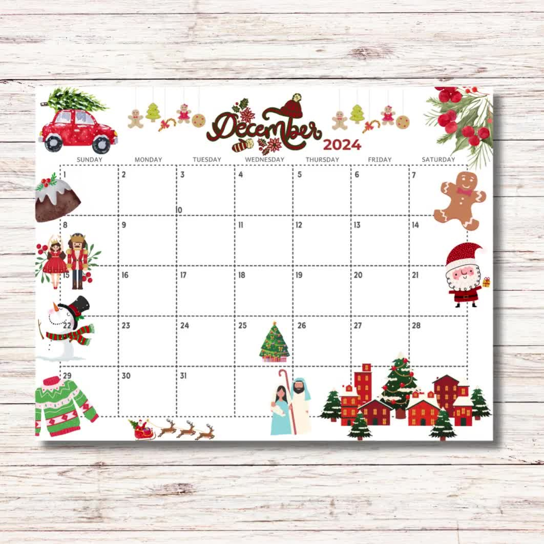 December 2024 Printable Desk Calendar Printable Calendar 2024