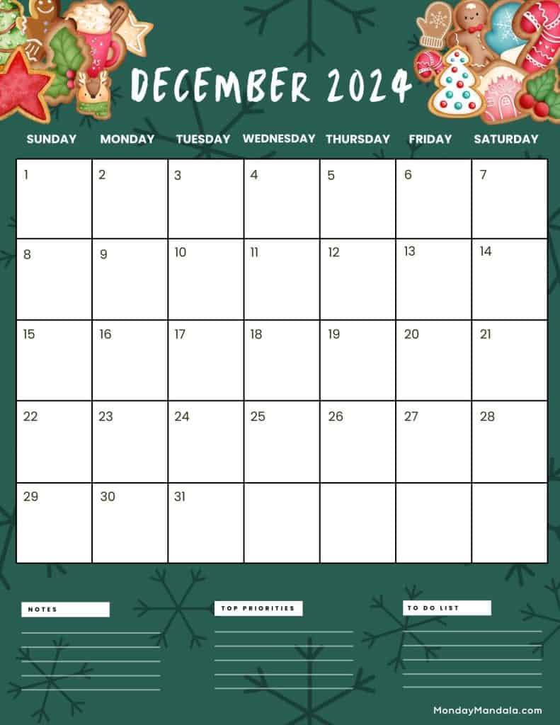 December 2024 Calendars (52 Free Pdf Printables) | December 2024 Calendar Printable Portrait