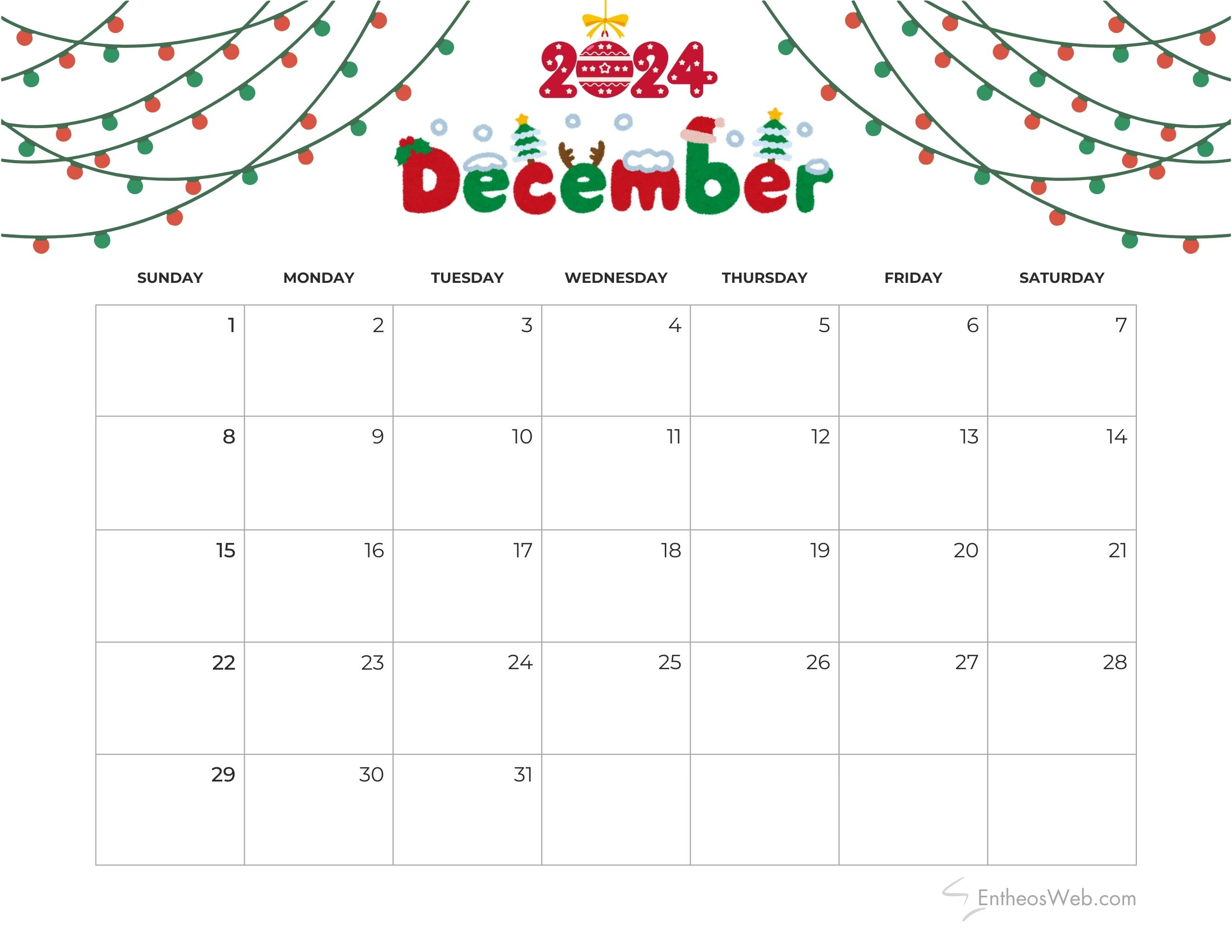 December 2024 Advent Calendar Printable Printable Calendar 2024