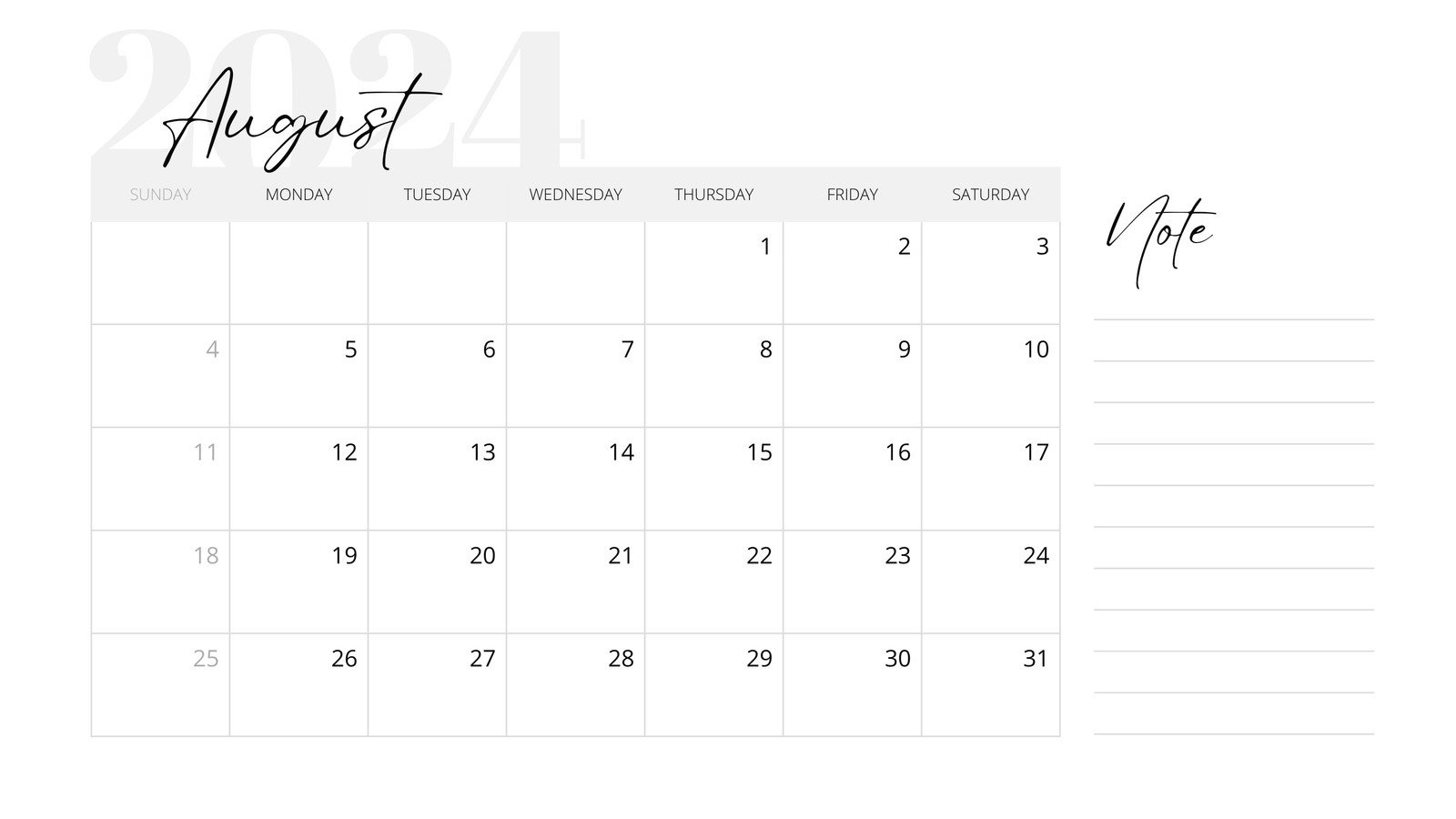 Free Printable August 2024 Calendar Templates | Canva | Agusut December 2024 And 2024 Monthly Calendar Printable