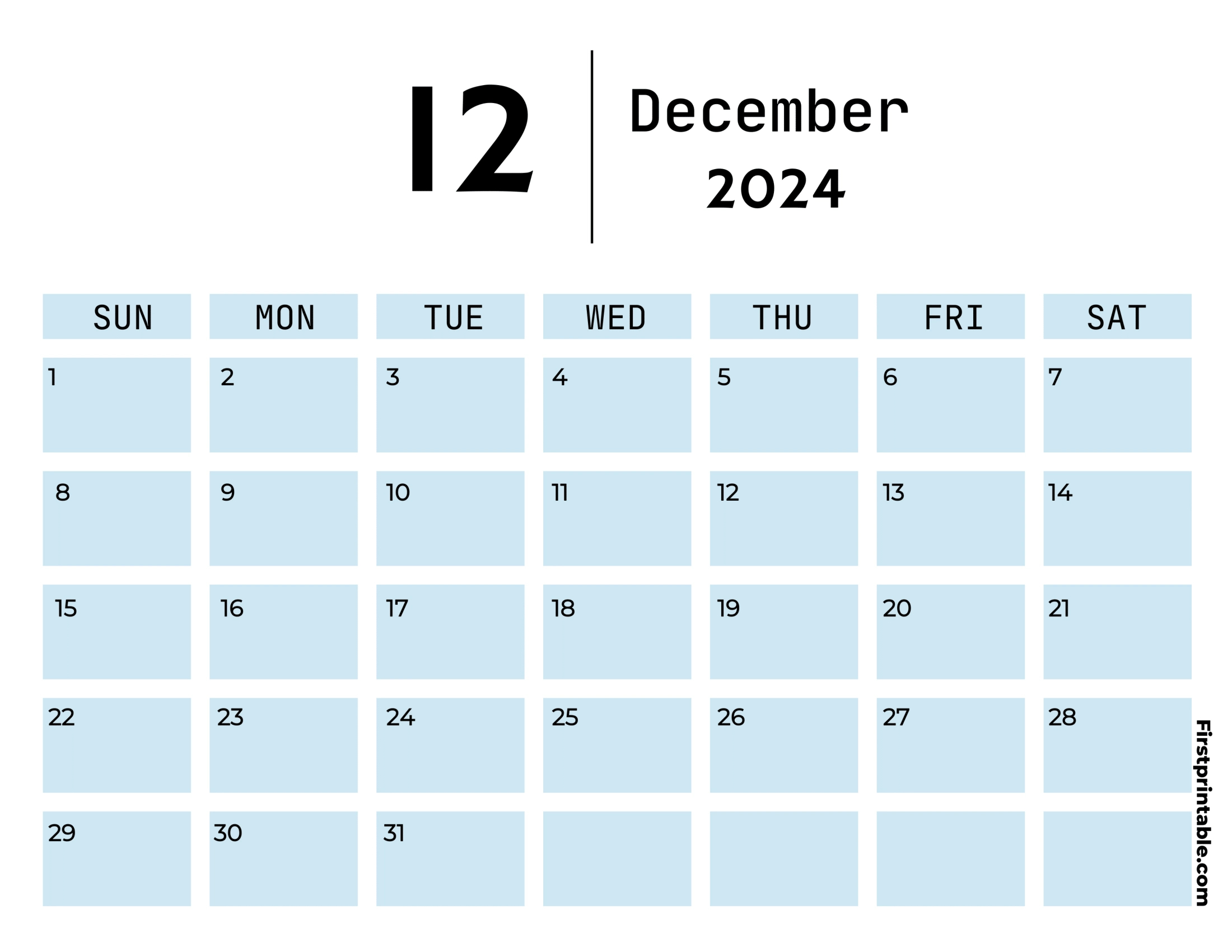 Free Printable &amp;amp; Fillable December Calendars 2024 | 8 1 2 X 11 Printable December Calendar 2024