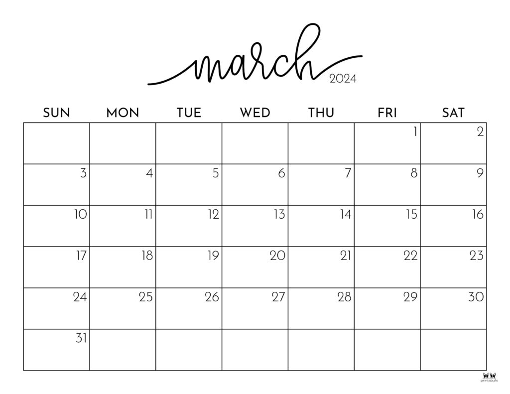 March 2024 Calendars - 50 Free Printables | Printabulls | 2024 March December Calendar Printable