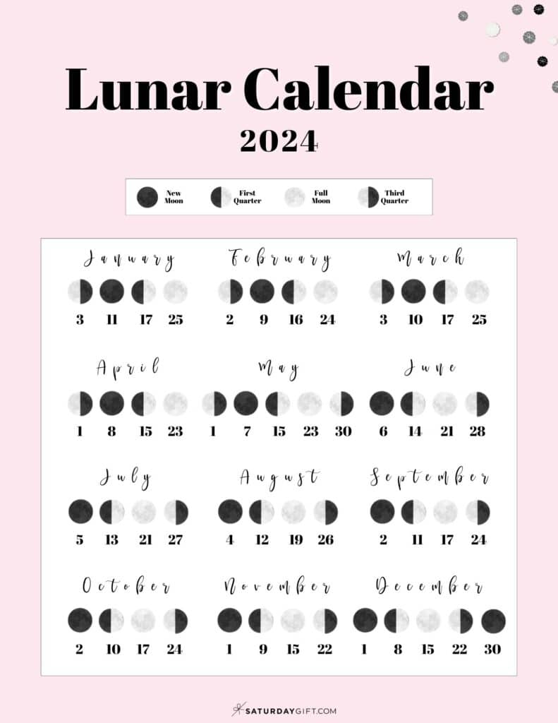 December 2024 Moon Calendar Printable Printable Calendar 2024