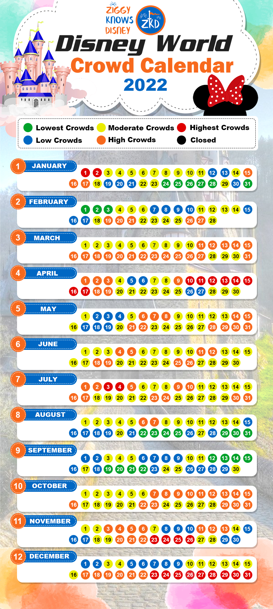 Disney Attendance Calendar 2025 Printable Calendar 2025