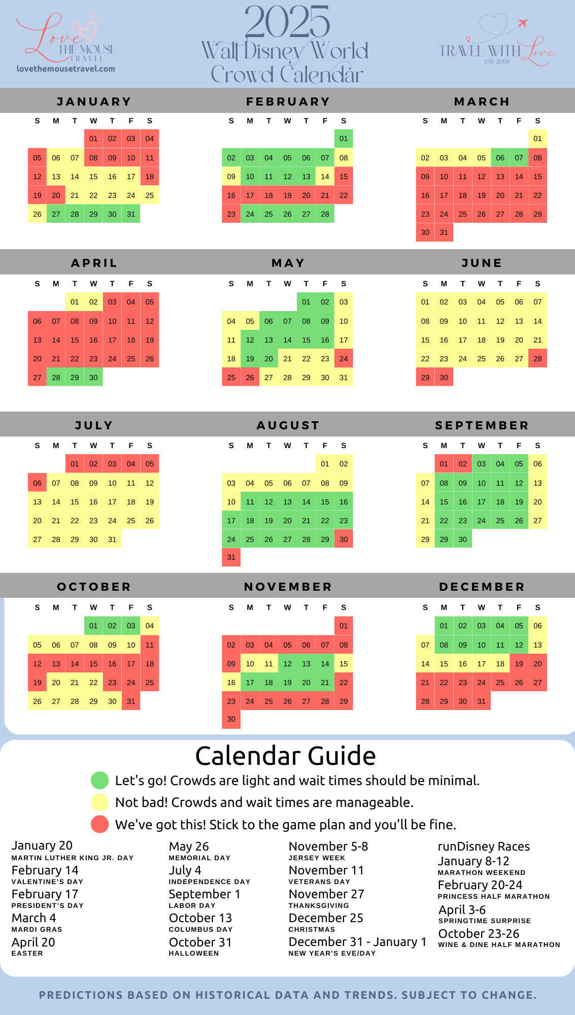 Disney Attendance Calendar 2025 Printable Calendar 2025