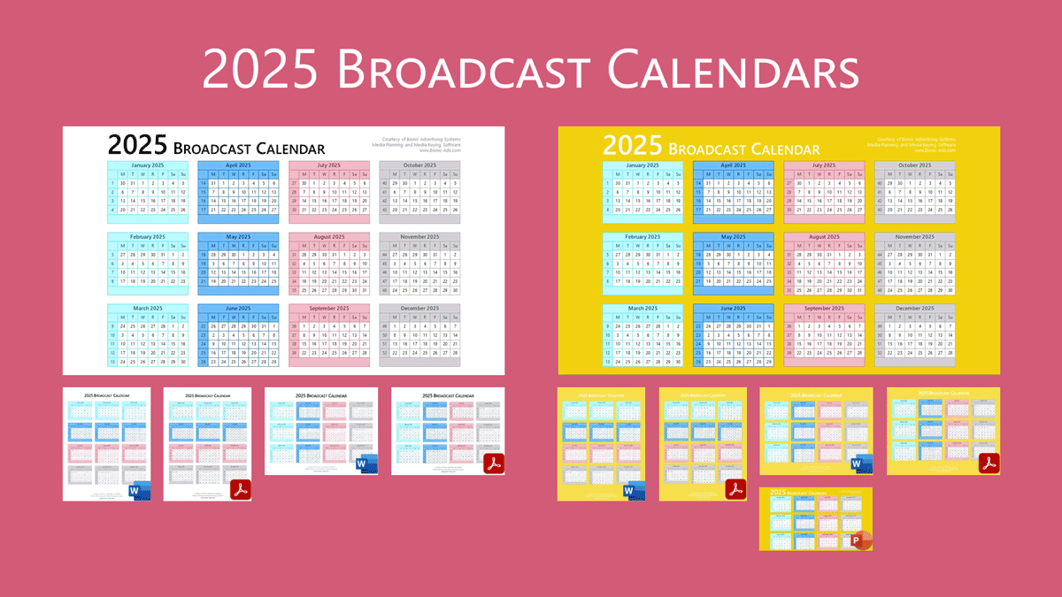 2025 Broadcast Calendar Printable Printable Calendar 2025