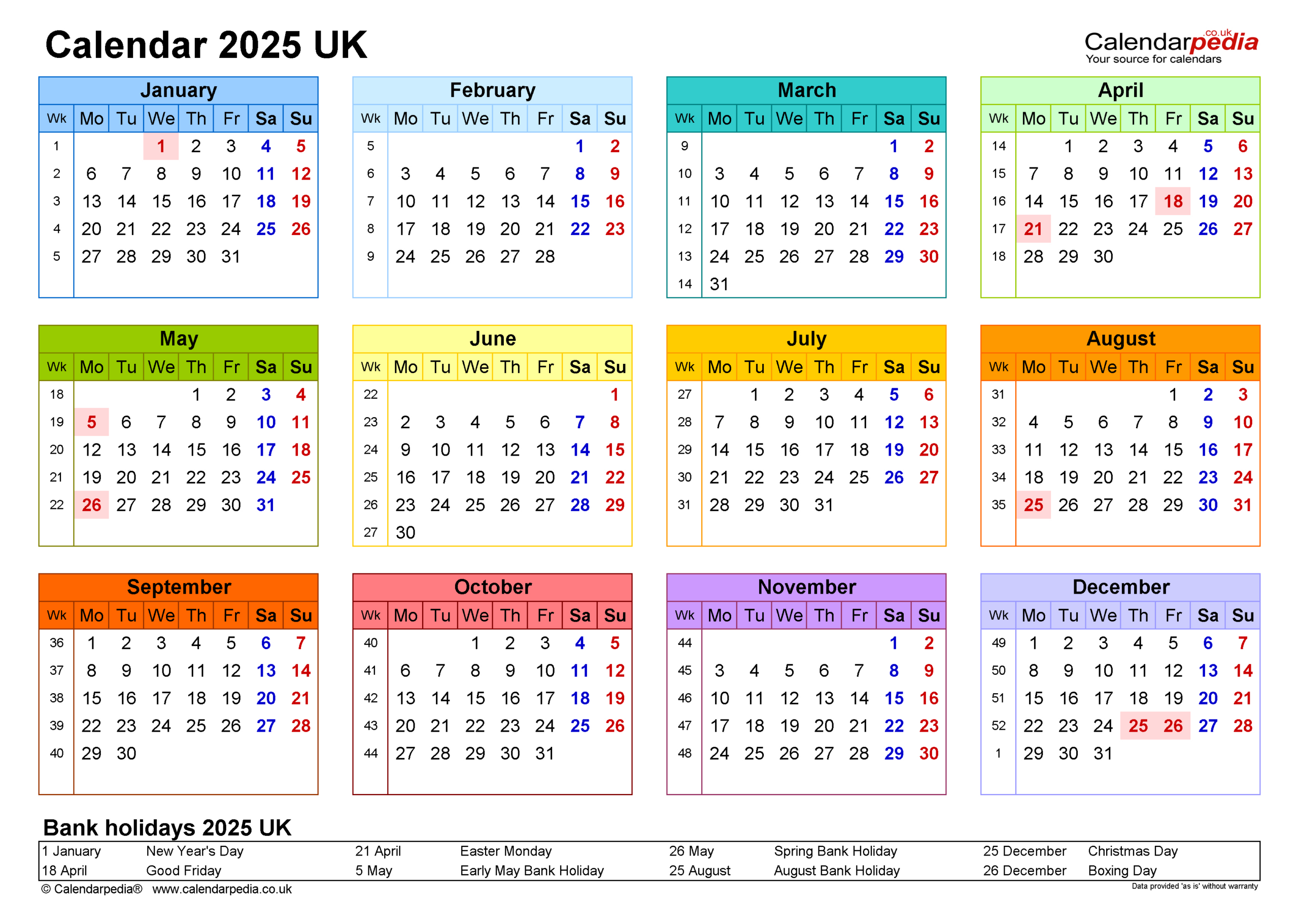 Printable Editable Calendar 2025 Printable Calendar 2025