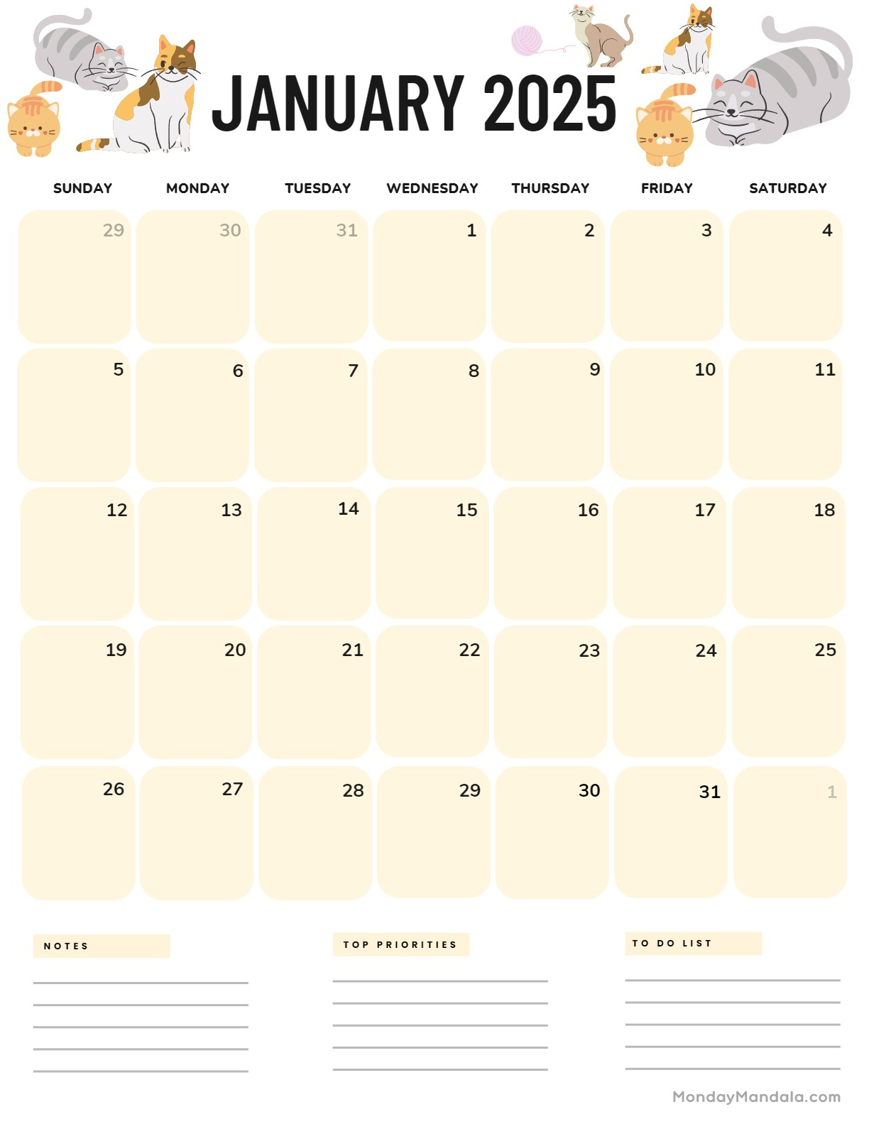 January 2025 Calendar (52 Free Pdf Printables) | January 2025 Calendar Printable Portrait