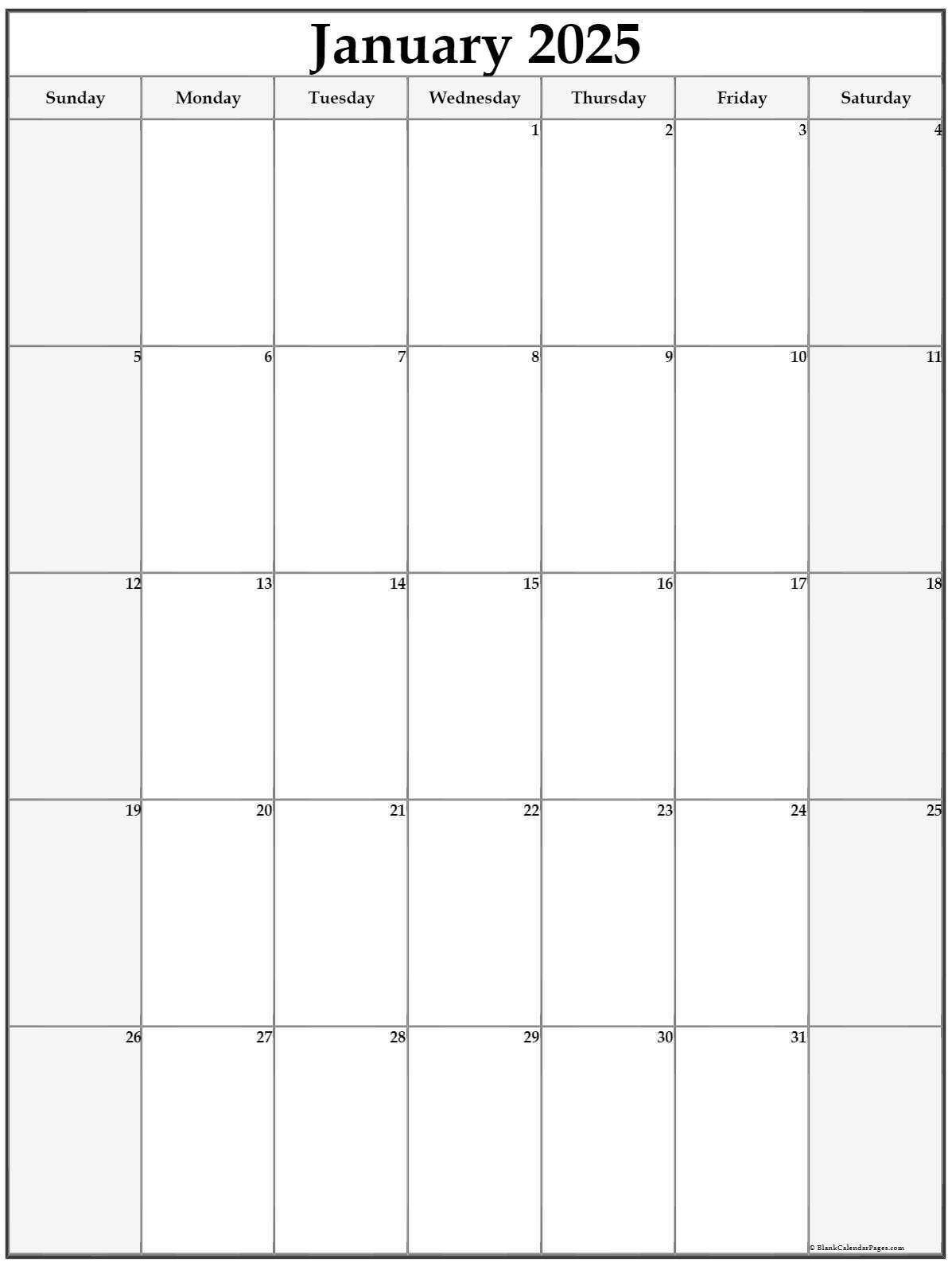 Free Printable Calendar 2025 Portrait Printable Calendar 2025