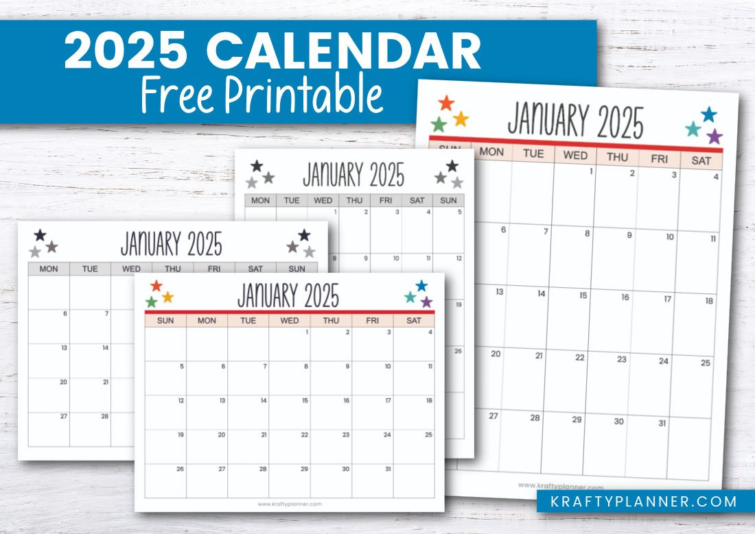 2025 Printable Calendar Agenda Printable Calendar 2025