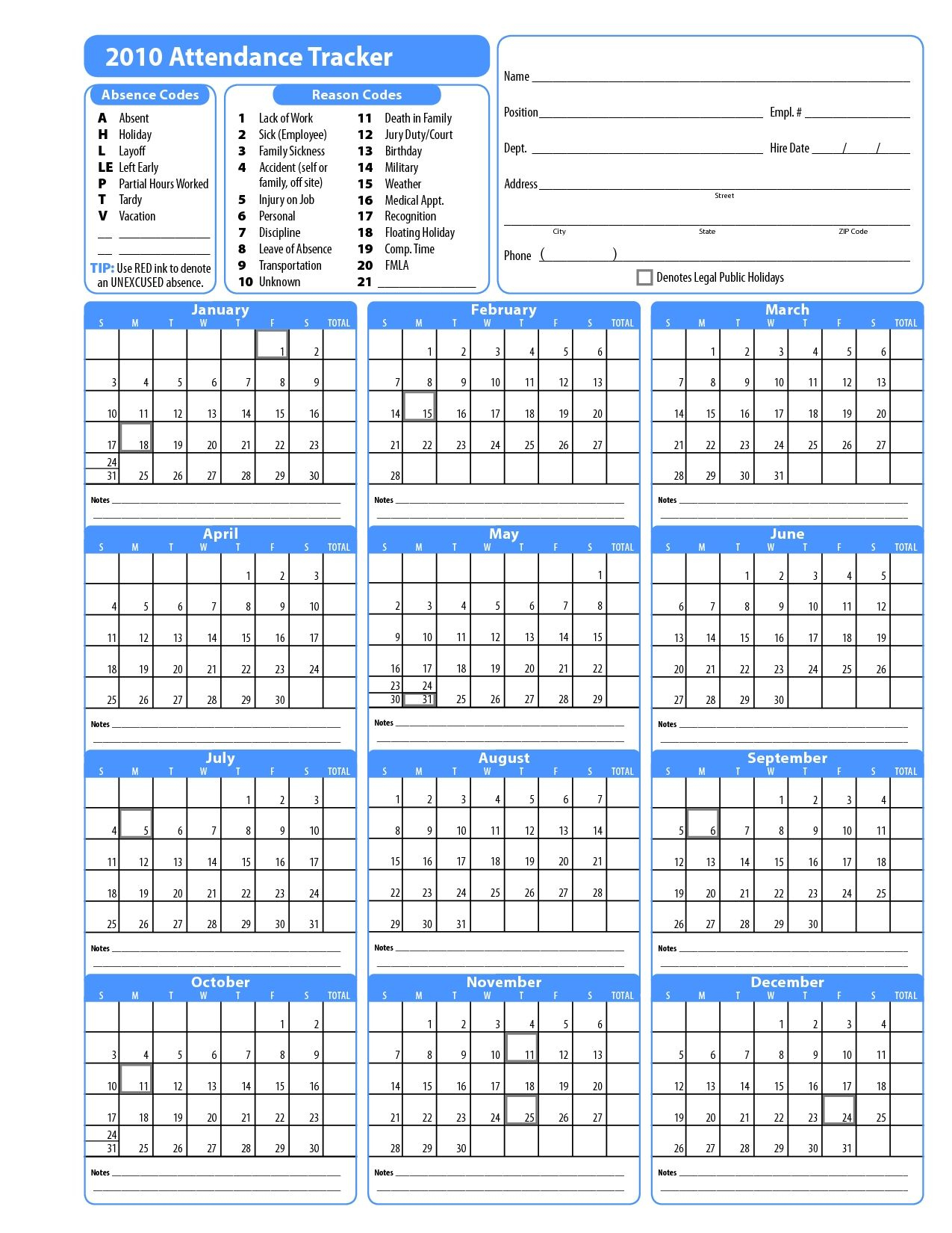 2025 Attendance Calendar Printable Free Download Printable Calendar 2025