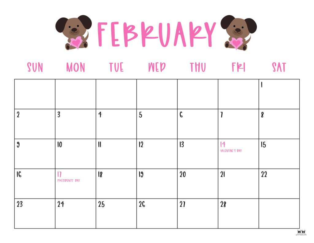 Free Printable February 2025 Calendar With Holidays Printable